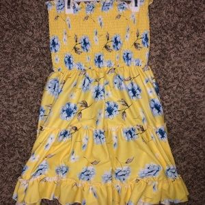 Strapless suns dress